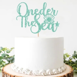 ONE-der The Sea Glittering Cake Pick Topper